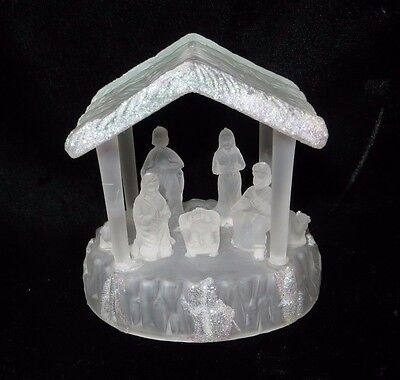 Christmas Nativity Figurine - Frosted Plastic - Very Cute!!