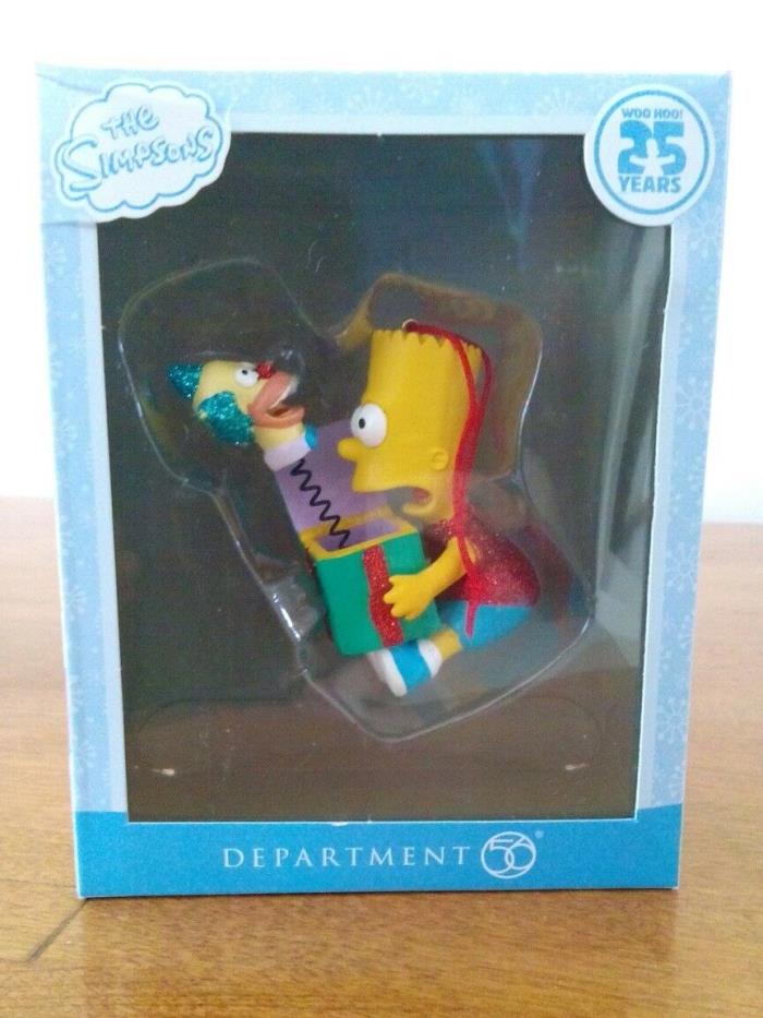 Simpsons 2014 Dept. 56 Ornament Bart's Gift 25 Yr. Anniv. NEW UNOPENED PACKAGING
