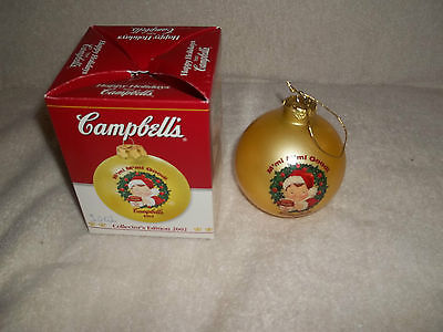 2002 Campbell's Soup Happy Holiday Ornament Collector's Edition.