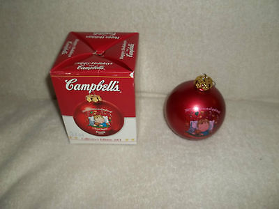 2001 Campbell's Soup Happy Holiday Ornament Collector's Edition.