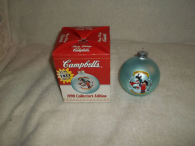 1998 Campbell's Soup Happy Holiday Ornament Collector's Edition.