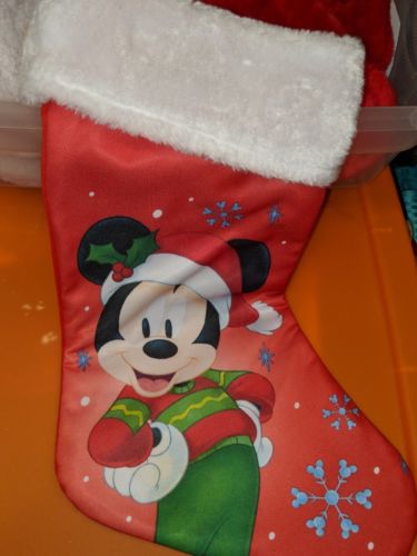 Personalized silk Mickey mouse christmas stocking