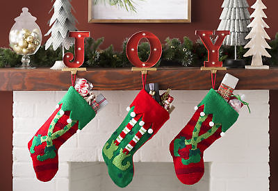 The Holiday Aisle Handmade Hooked Hanging Elf Legs Christmas Stocking