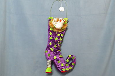 Christmas Decor - Whimsical Hanging Stocking Lovey Dovey Doves High-Heeled Shoe