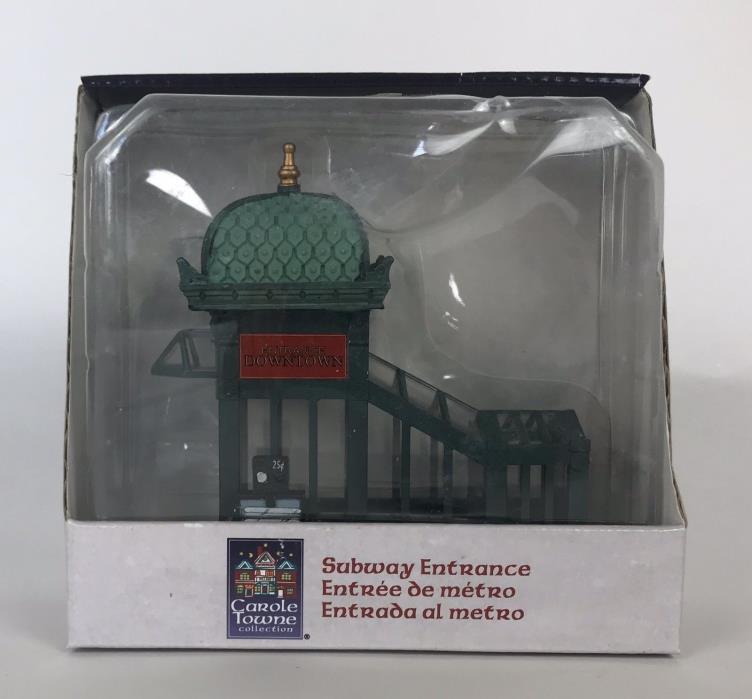 Retired 2009 Lemax Carole Town Christmas Village Subway Entrance