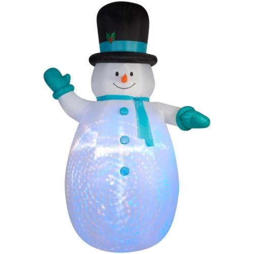 Christmas Airblown Inflatable Kaleidoscope Projection Giant Snowman Swirls 12'