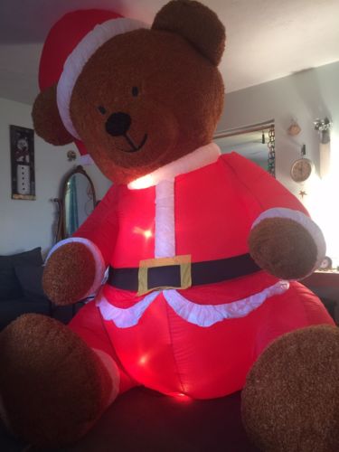 Christmas Masters Giant 8 Foot Inflatable Plush Teddy Bear LED