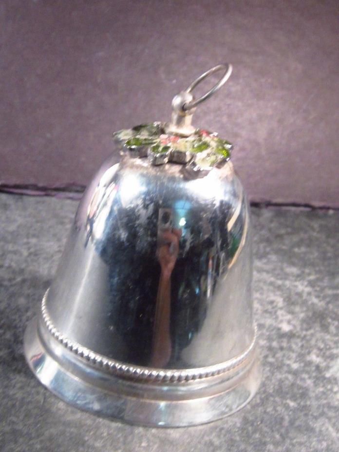 Wallace 1973 Silverplate CHRISTMAS BELL Holly Design
