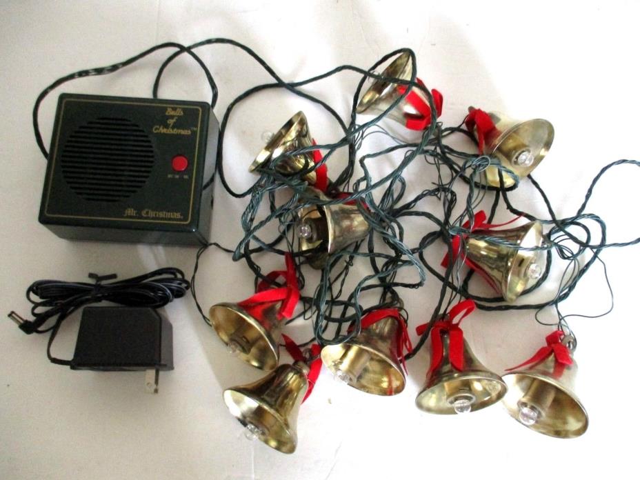 Vintage Mr. Christmas Musical Brass Bells Of Christmas Lighted No Box