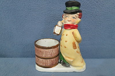Jasco Christmas Luvkins Porcelain Votive Candle Holder Boy Figurine 1978