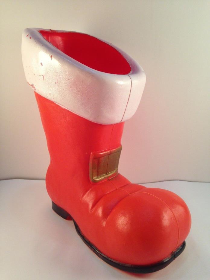 Vintage Blow Mold Large Santa Christmas Boot 1993 Don Featherstone