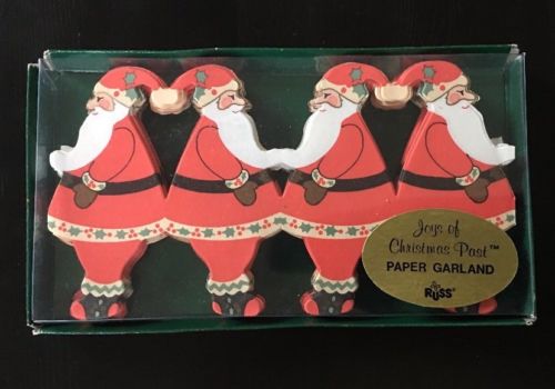 Paper Garland Santa Claus - 9 ft Russ Berrie Joys of Christmas Past (9439)