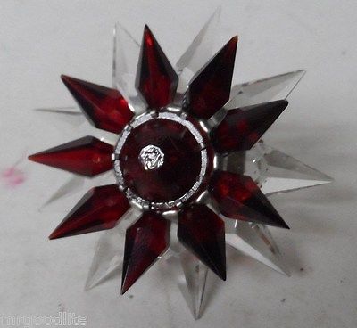 C-6 ILLUMIBRITE MATCHLESS STAR Xmas Light CLEAR RED w RED GEM - 500 Size