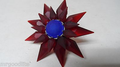 C-6 ILLUMIBRITE MATCHLESS STAR Xmas Light - FROSTED RED RED COBALT - 700 Size