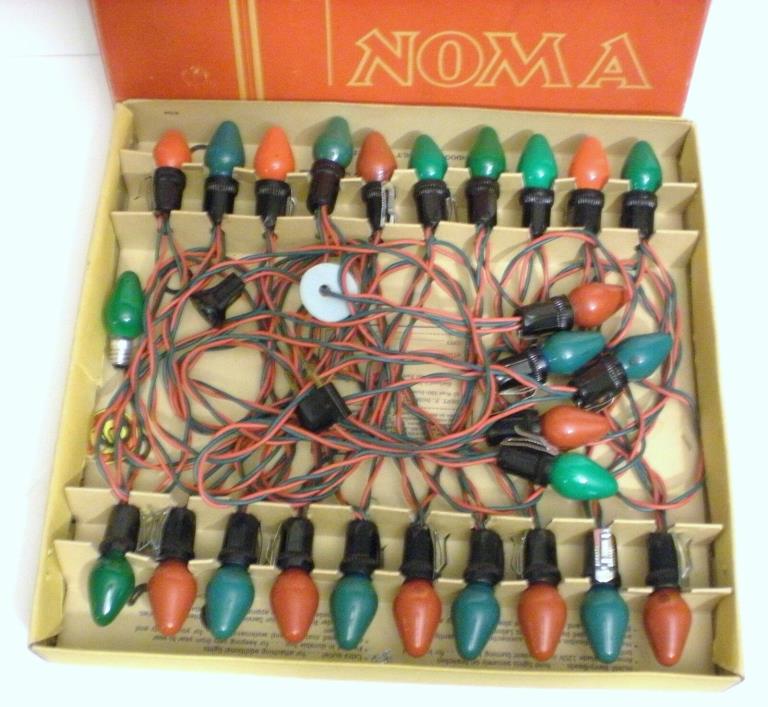 Vintage Boxed Set Noma Christmas Lights All Working  Ex. Vintage Condition