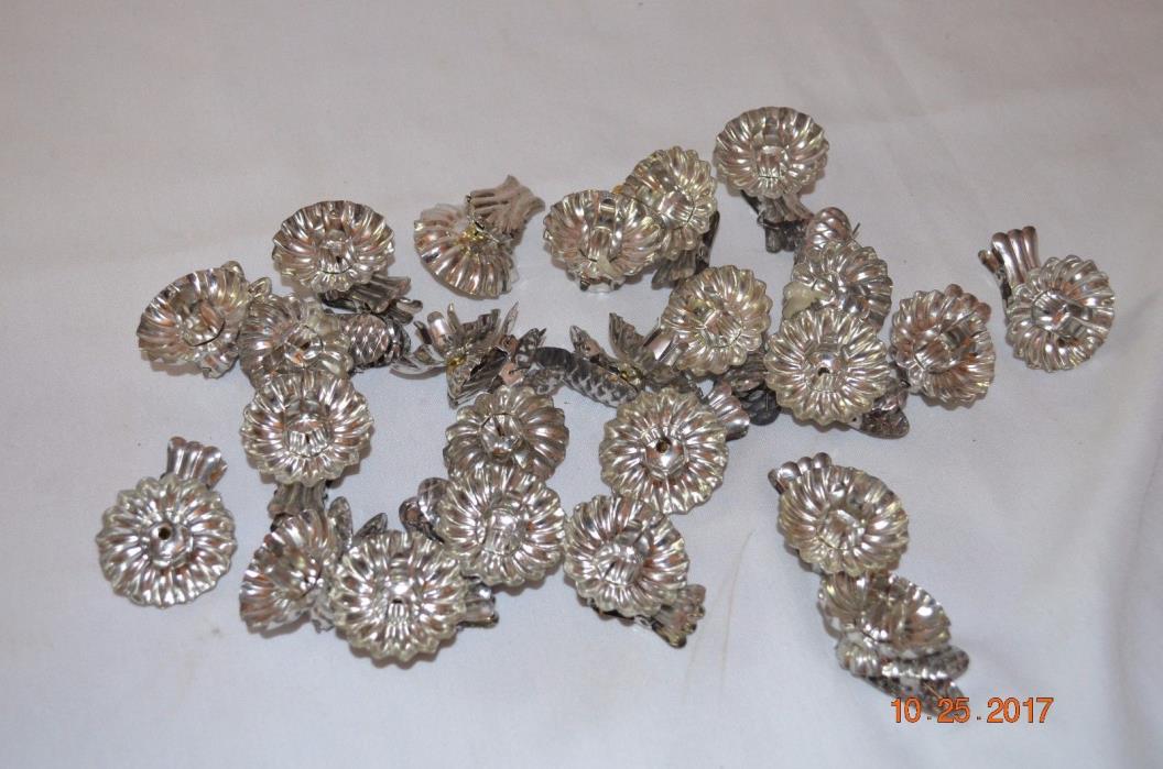 VINTAGE CHRISTMAS TREE CANDLE HOLDERS CLIP ON ORNAMENTS