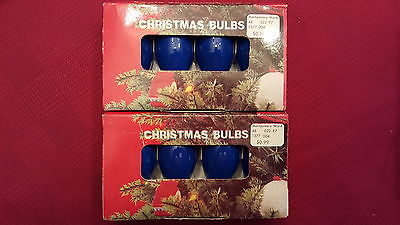 8 Vintage & Collectible 8 Montgomery Ward C-9 1/4 Blue Outdoor Bulbs Tested