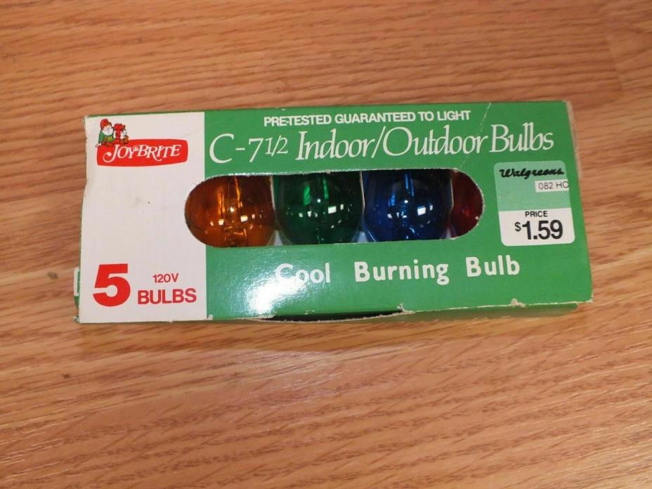 Joybright C-7 1/2 Indoor/Outdoor Multi Color Cool Burning Bulbs (5) **READ**