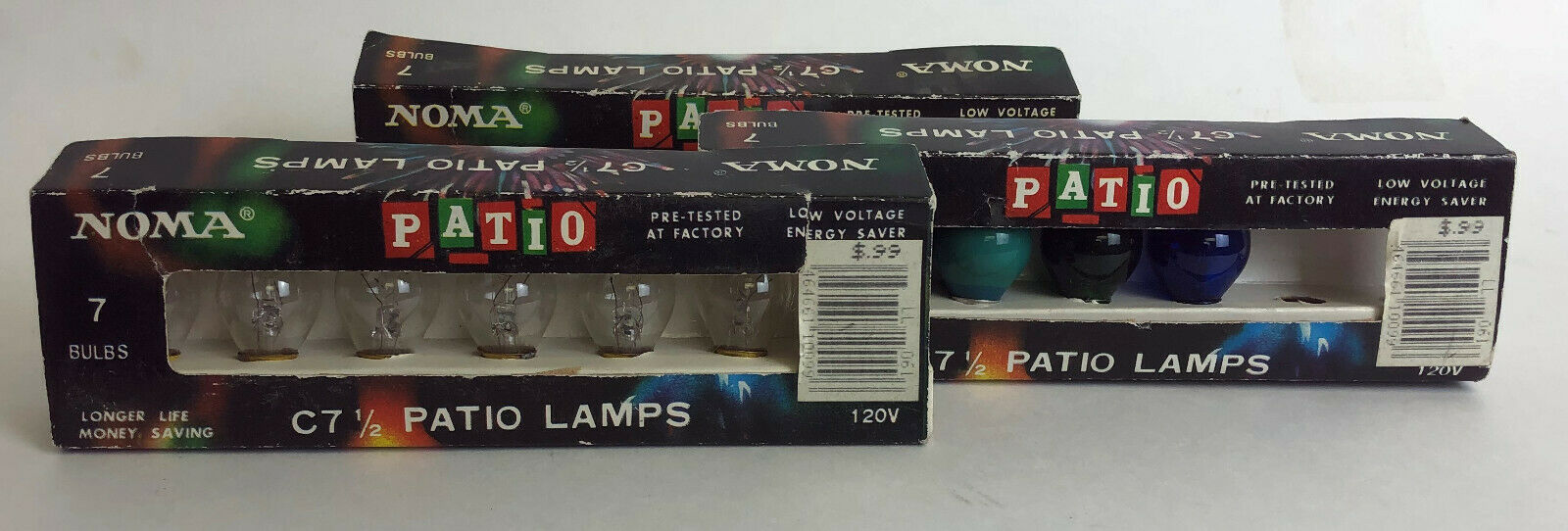 NOMA C7 1/2 PATIO LAMP BULBS (20) NOS
