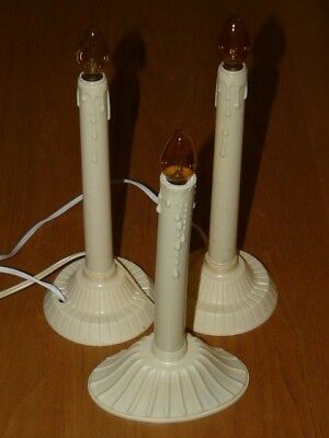 3 Vintage Christmas Candles Lights - 110-120 volts