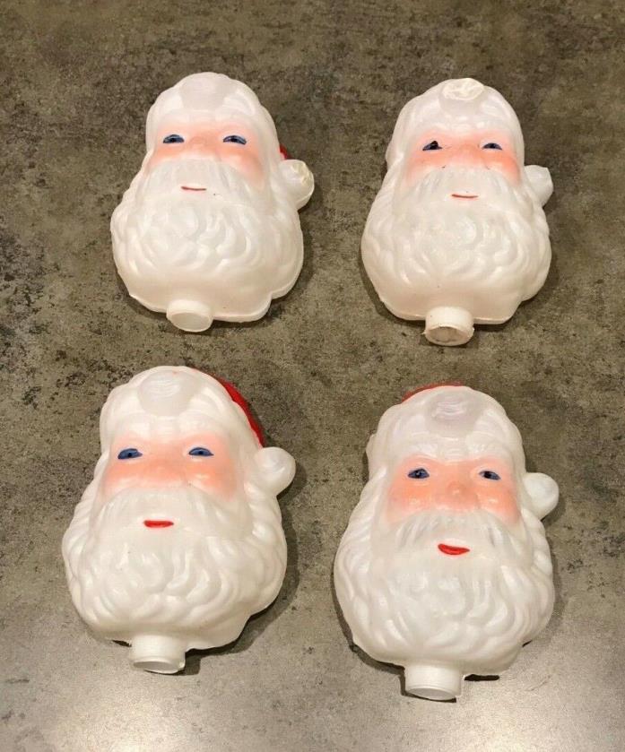 Vintage Christmas Santa Blow Mold Light Covers 3-1/2