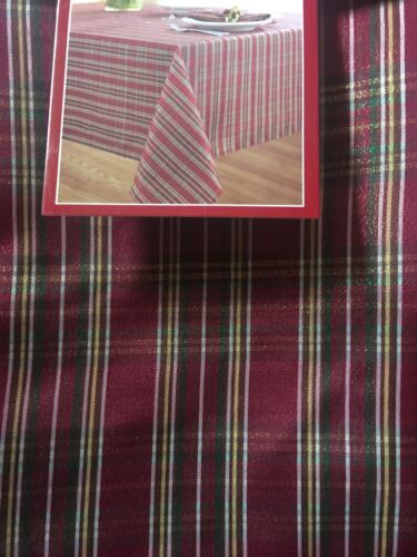 Christmas Plaid Fabric Tablecloth 70