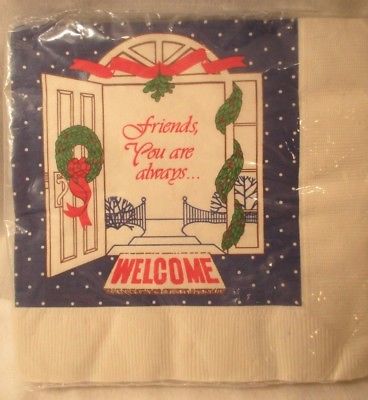 20 VINTAGE 1970's CHRISTMAS FRIENDS ARE ALWAYS WELCOME PAPER 13