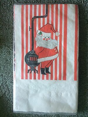 Vintage 1960's Contempo Christmas Santa Claus tablecloth