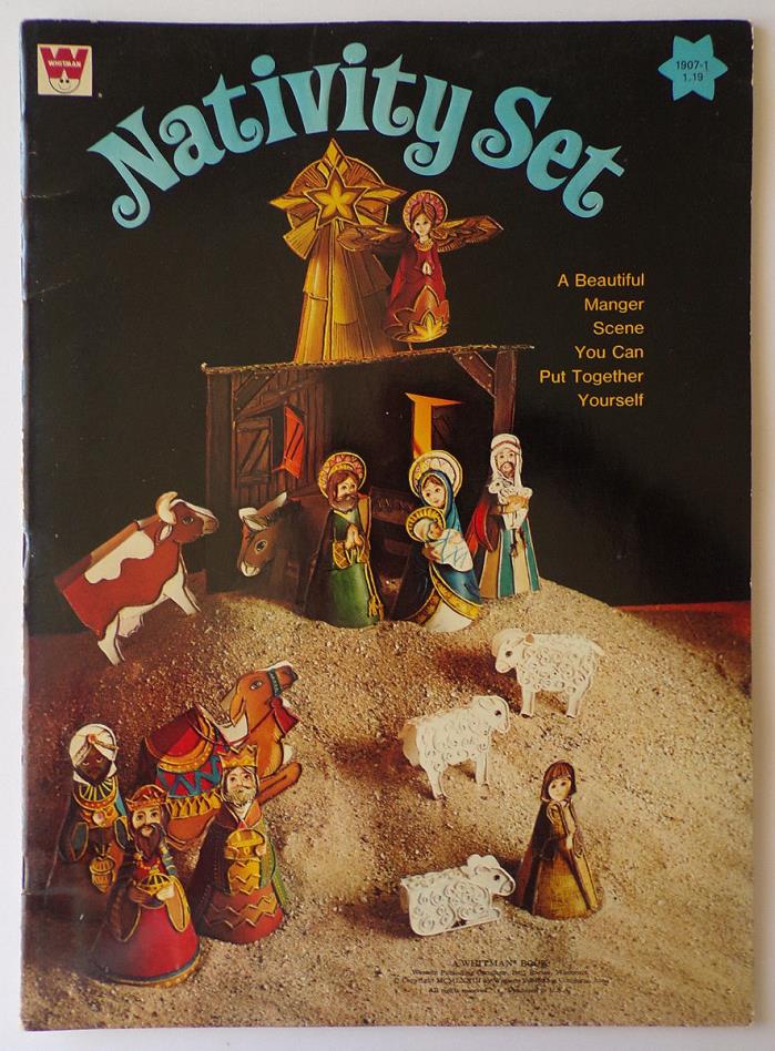 Vintage 1973 Whitman Unused  Punch-out Nativity Scene Christmas Holiday