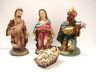 Christmas Nativity Figures Joseph Mary Baby Jesus Wiseman Lg Paper Mache Old