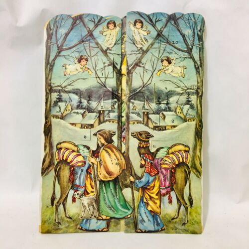 1940s 50s Vintage HACO German Christmas Trifold Card 8