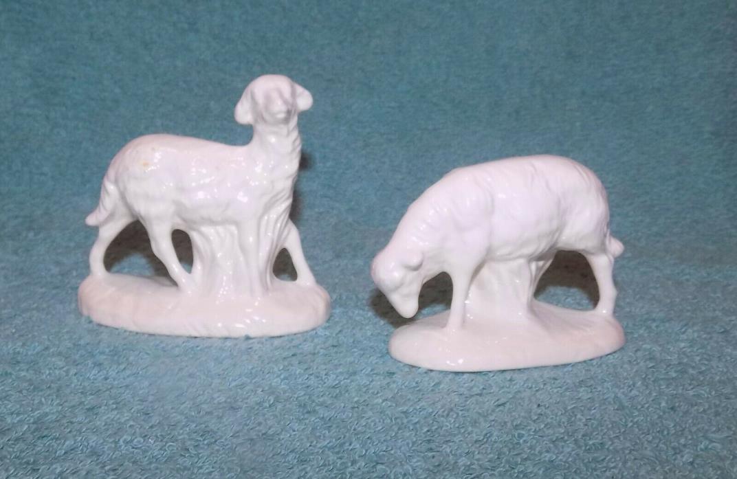 Lamb Sheep set Nativity Ceramic Figurine