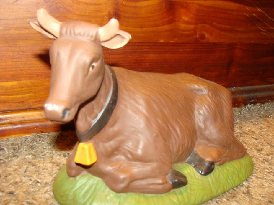Vintage Ceramic Atlantic Mold Christmas Nativity  COW/BULL