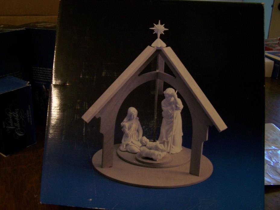 Avon Nativity Collectibles -1983 -Wooden Creche and Nativity Set