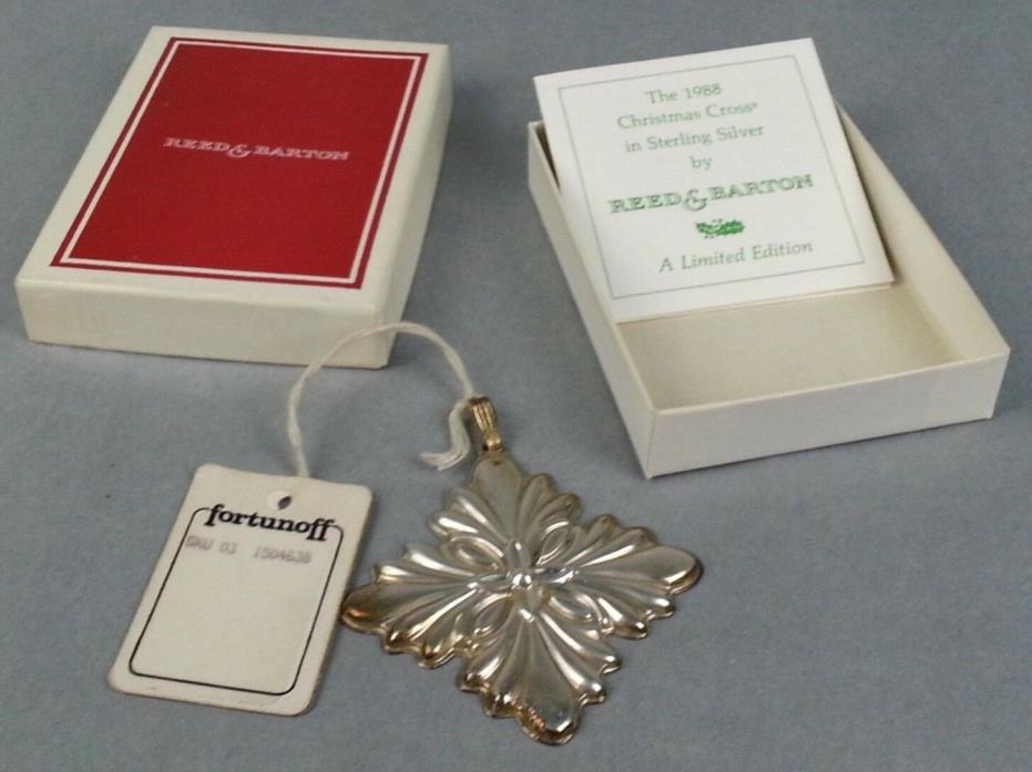 1988 STERLING REED & BARTON CHRISTMAS CROSS W/BOX LIMITED EDITION