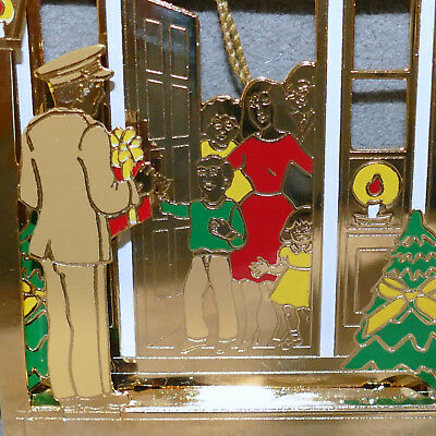 Christmas Ornament Metal Soldier Military HOME FOR CHRISTMAS Hour o Power Family
