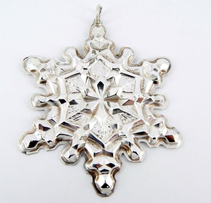 Sterling Silver Gorham 1971 Snowflake Ornament or Pendant  20.9g