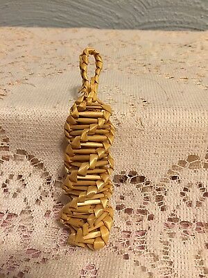 Christmas Tree Ornament Holiday Decoration Wicker Woven Straw Ornament