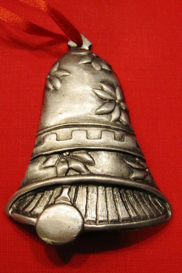 vntg METZKE PEWTER (signed & dated); USA Xmas Tree Ornament: 3