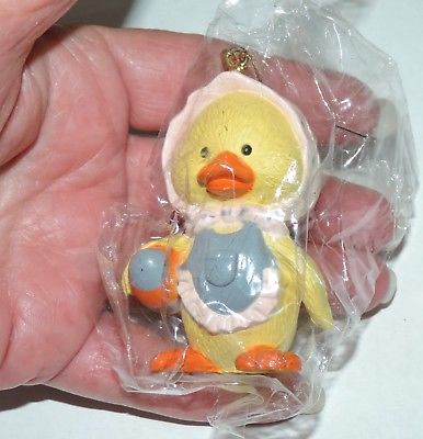 Vintage Estate Duck With Scarf Christmas Ornament 2.75