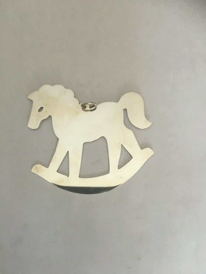 JAMES AVERY STERLING SILVER ROCKING HORSE CHRISTMAS ORNAMENT NO BOX