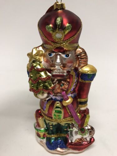 New Katherine's Collection Glass Winchell Nutcracker Ornament Toy Soldier