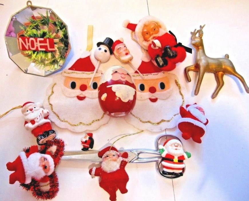 Vintage Santas & Christmas Ornament Decorations