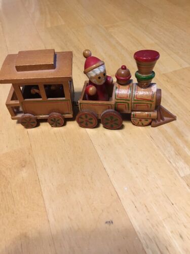 Vintage Christmas Decor Wood Santa Train Dakin 1984-88 Parts Only