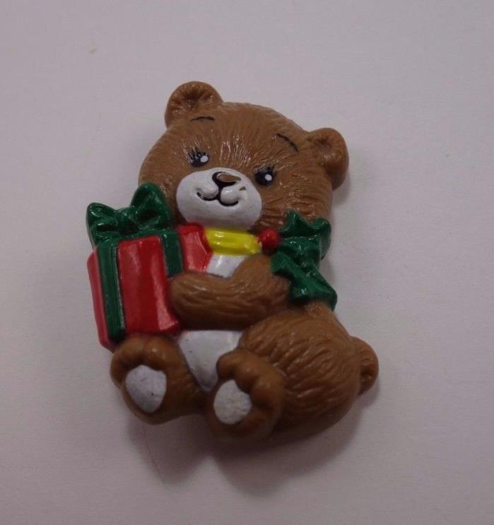 Teddy Bear With Present Gift Box Christmas Pin Russ
