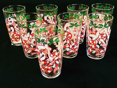 Candy Cane vintage glasses