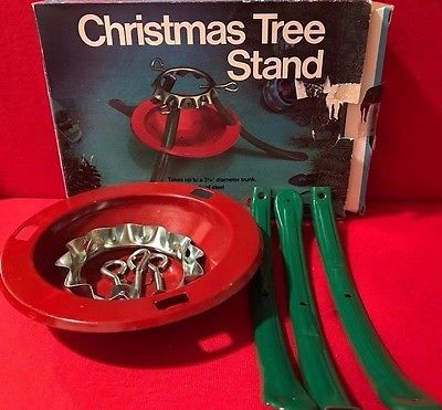 Vtg Christmas Tree Stand National Metal Industries Steel Standex Company Holiday