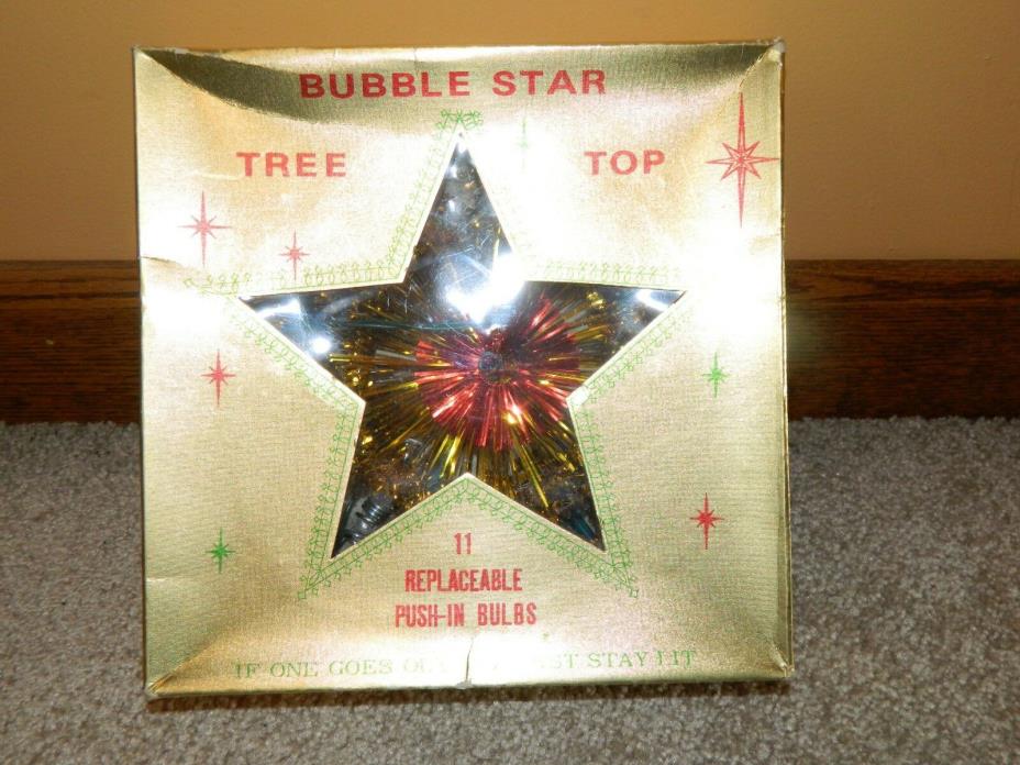 VTG CHRISTMAS TREE TOPPER~ STAR TREE TOP DECORATION IN BOX JAPAN