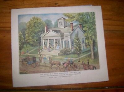 Henry B. Clarke Homestead Large Paper Christmas Card, Used, No Envelope
