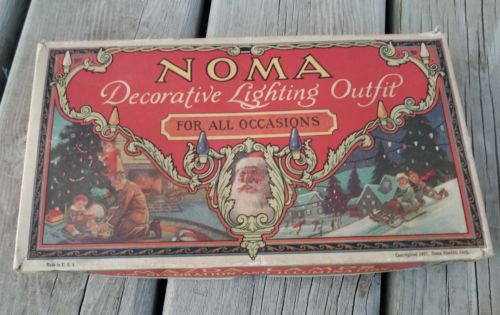 RARE NOMA 1927 Mazda Lamps Ad A Lite Safety Plug BOX TOP ONLY no lights